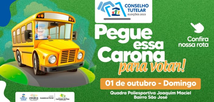 Eleições do Conselho Tutelar: Prefeitura de Cachoeira do Piriá oferece transporte gratuito